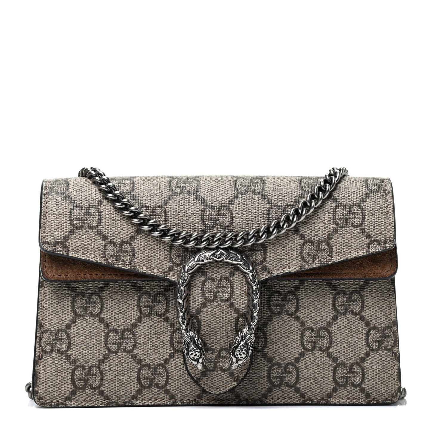 GG Supreme Monogram Super Mini Dionysus Shoulder Bag Taupe