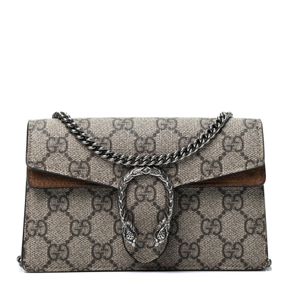 Gucci GG Supreme Monogram Super Mini Dionysus Shoulder Bag Taupe 1 of 4