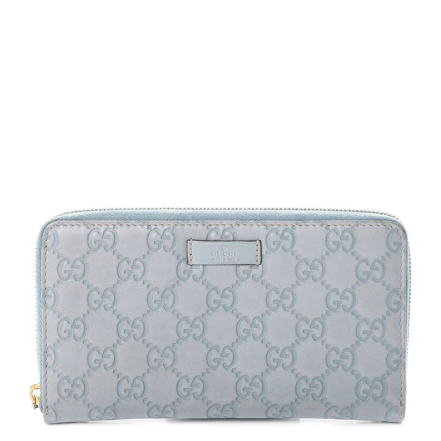 Guccissima Joy Zip Around Organizer Wallet Light Blue