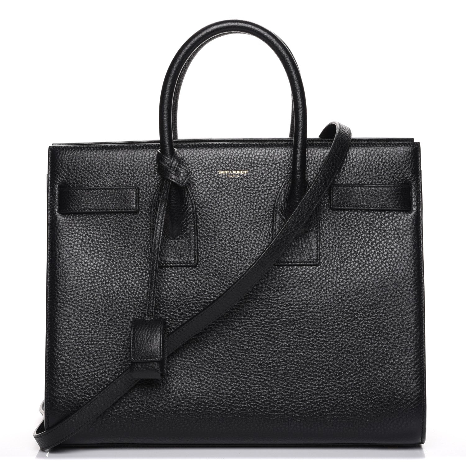 Saint Laurent Grained Calfskin Small Sac De Jour Black 1 of 8