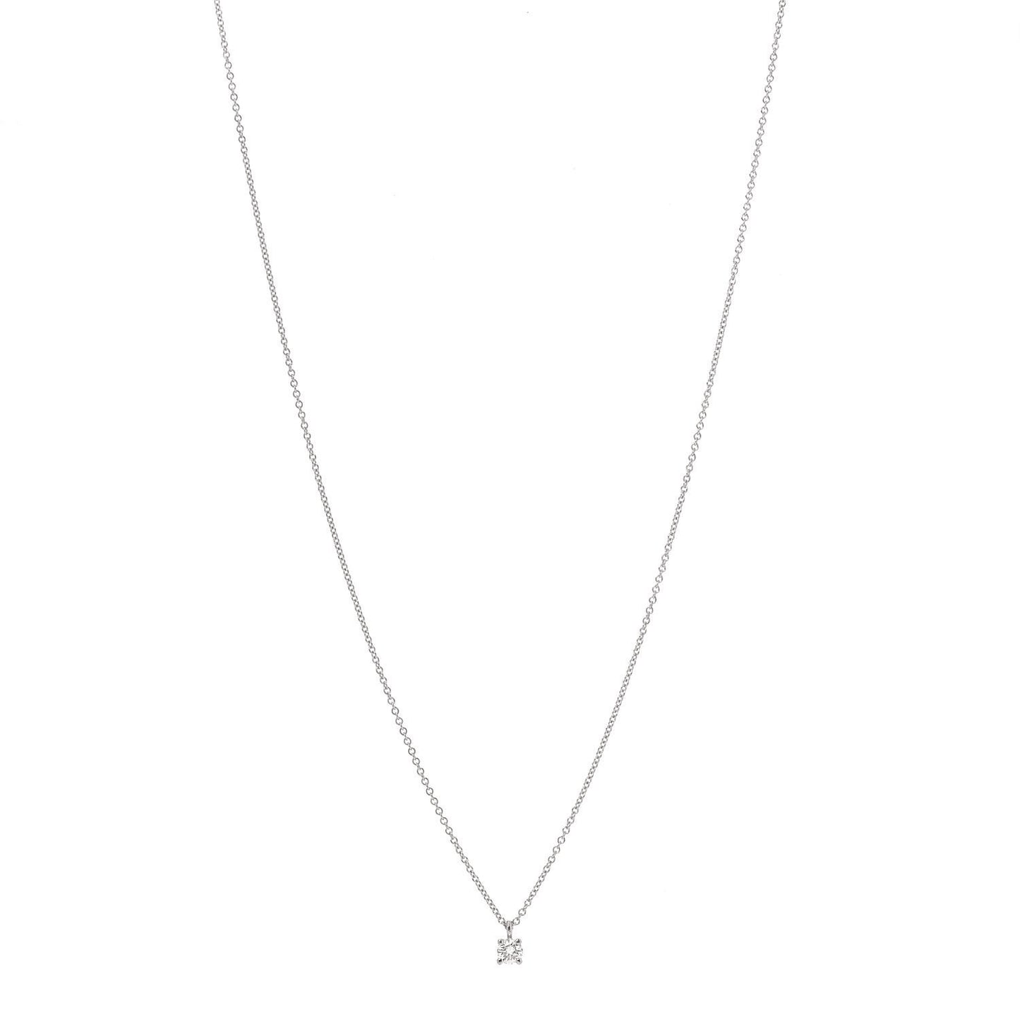 Platinum Diamond .20ct Solitaire Pendant Necklace