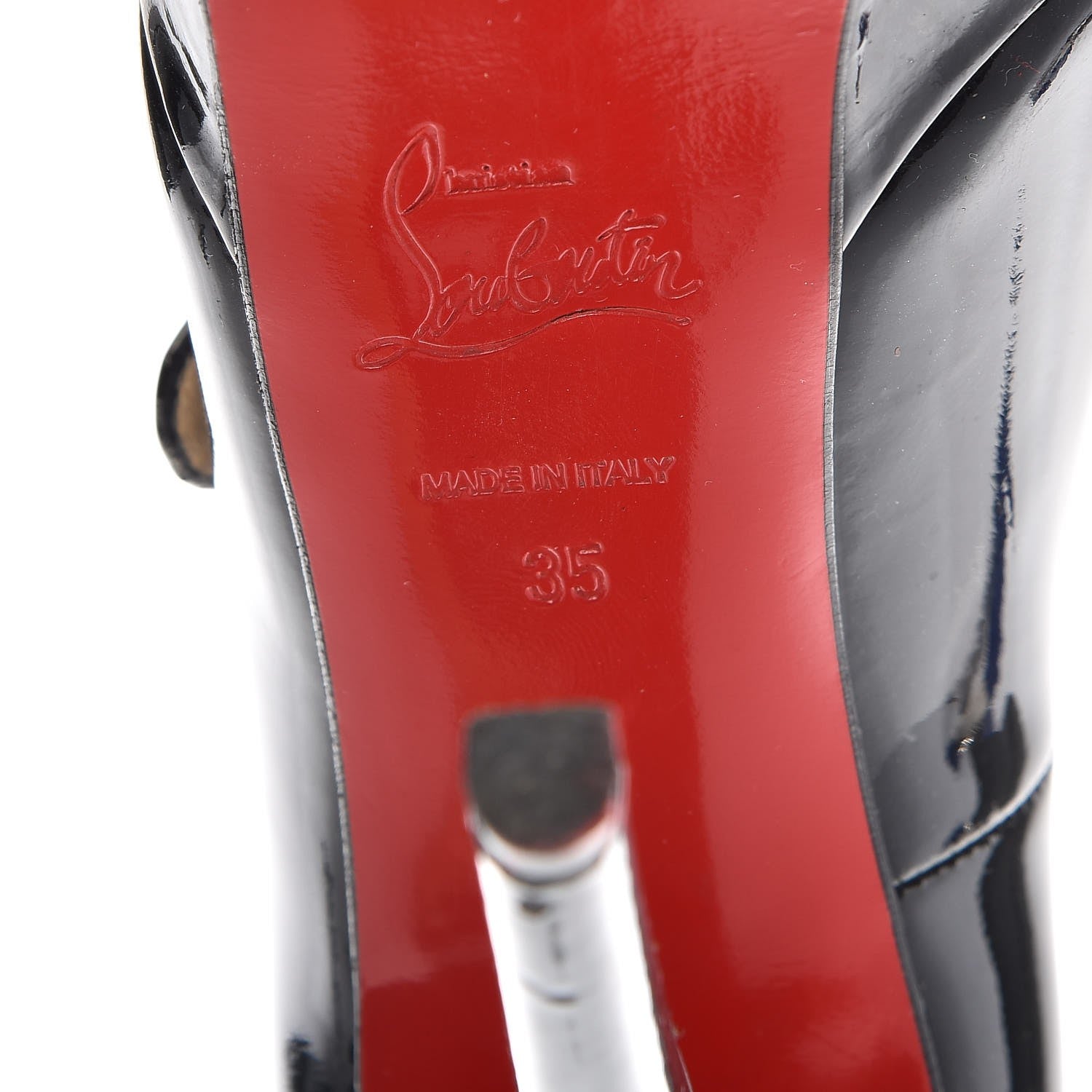 Christian Louboutin Patent Relika 140 Pumps 35 Black 8 of 12