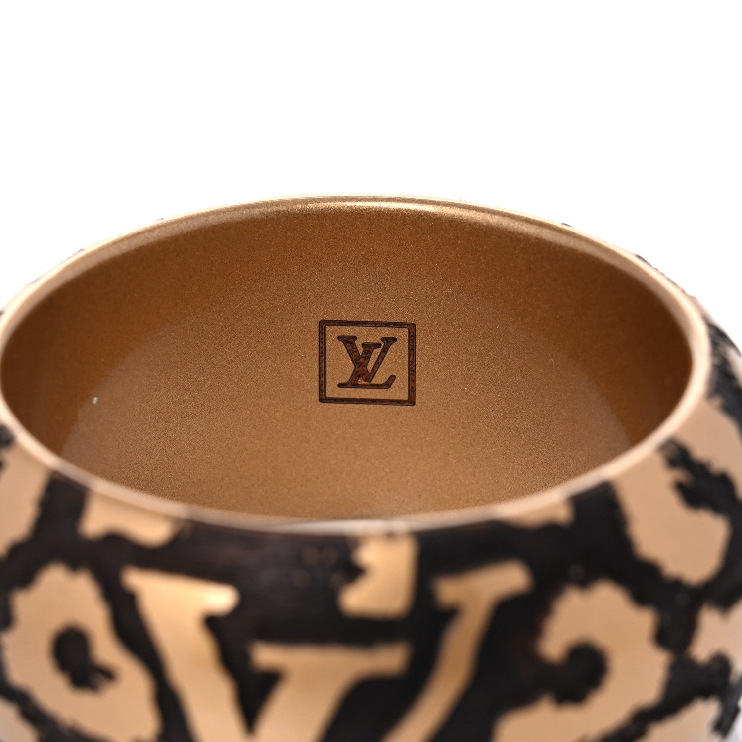 Louis Vuitton Leomonogram Wide Bracelet Gold 4 of 4