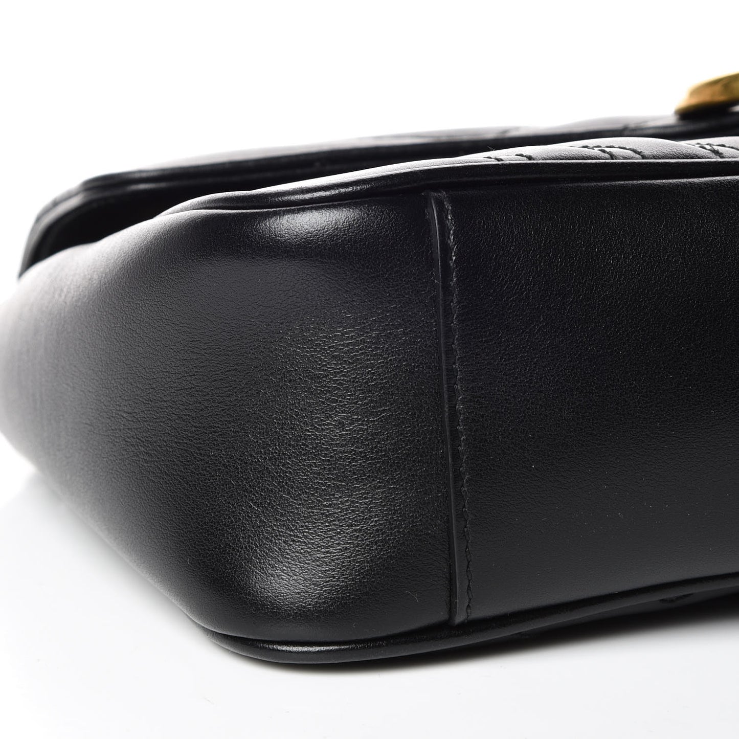 Calfskin Matelasse Small GG Marmont Shoulder Bag Black