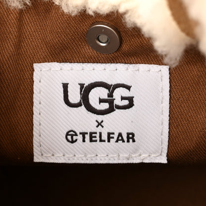 Telfar X UGG Suede Shearling Small Shopping Bag Chestnut 6 of 12