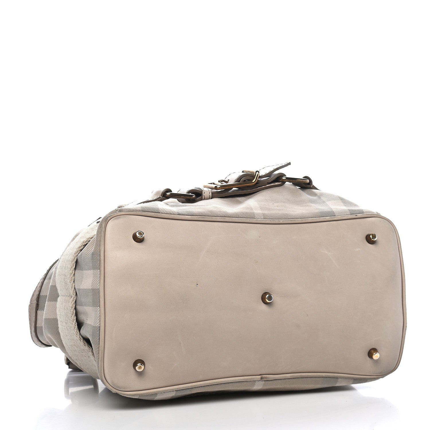 Burberry Canvas House Check Small Parsons Hobo Light Beige 4 of 8