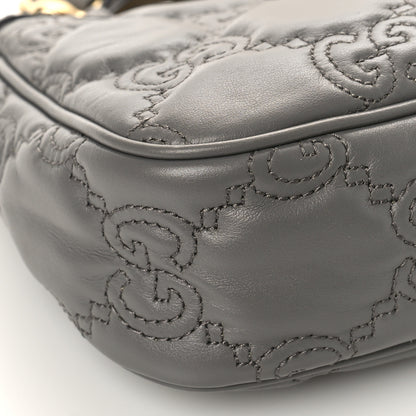 Gucci Calfskin GG Matelasse Chain Handbag Dusty Grey Natural 7 of 8