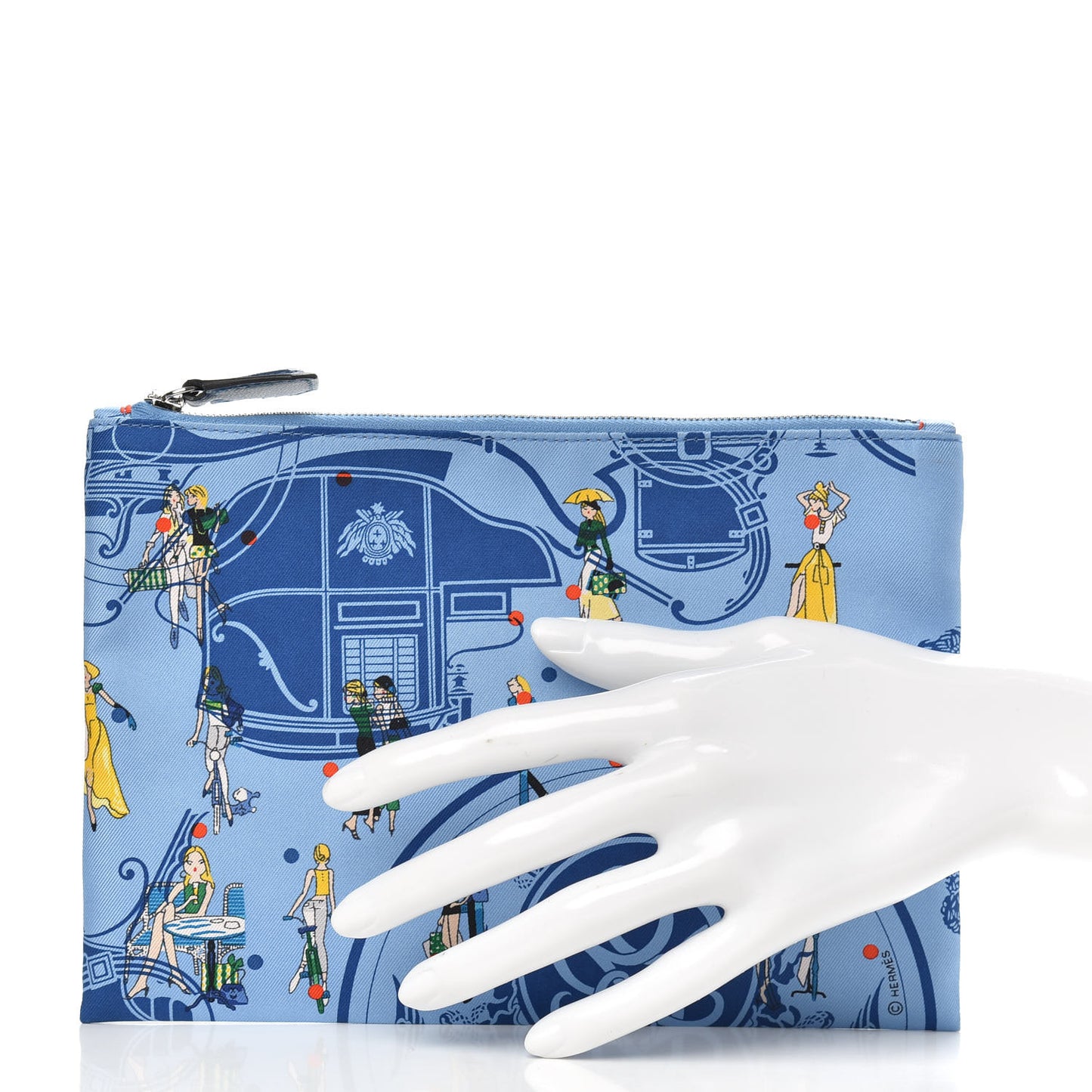 Silk Ex-Libris Les Parisiennes Silky Pocket Cosmetic Case Deep Bleu Bleuet