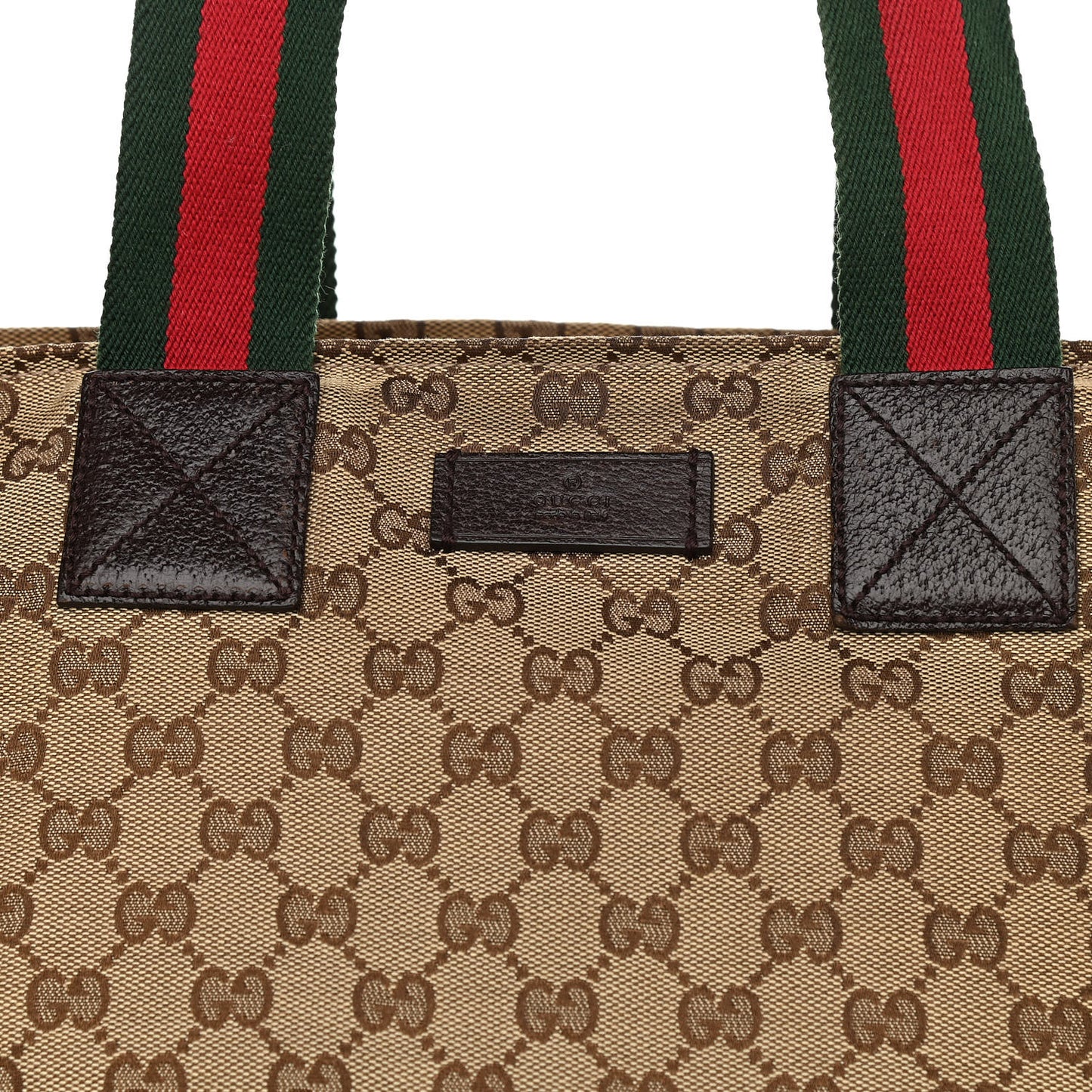 GG Monogram Large Web Handle Bucket Tote