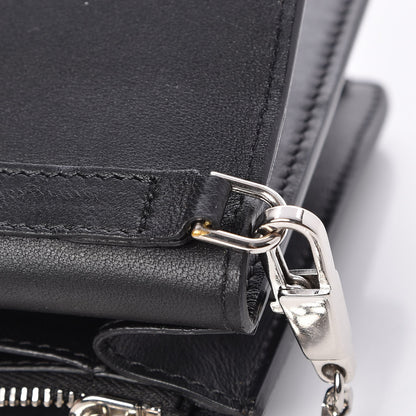 Givenchy Calfskin Cross Embellished Pandora Chain Wallet Black 7 of 8