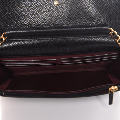 Chanel Caviar Quilted Wallet On Chain WOC Black 5 of 10
