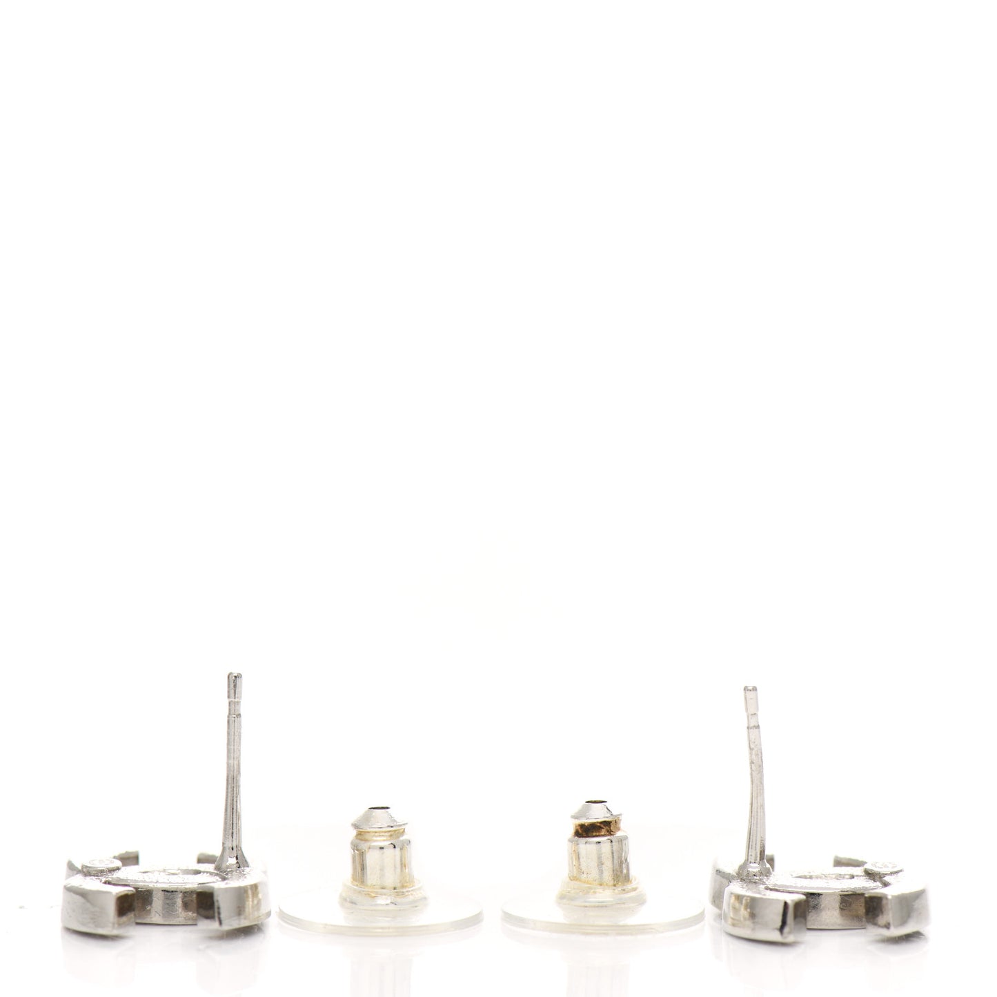Crystal CC Earrings Silver Black
