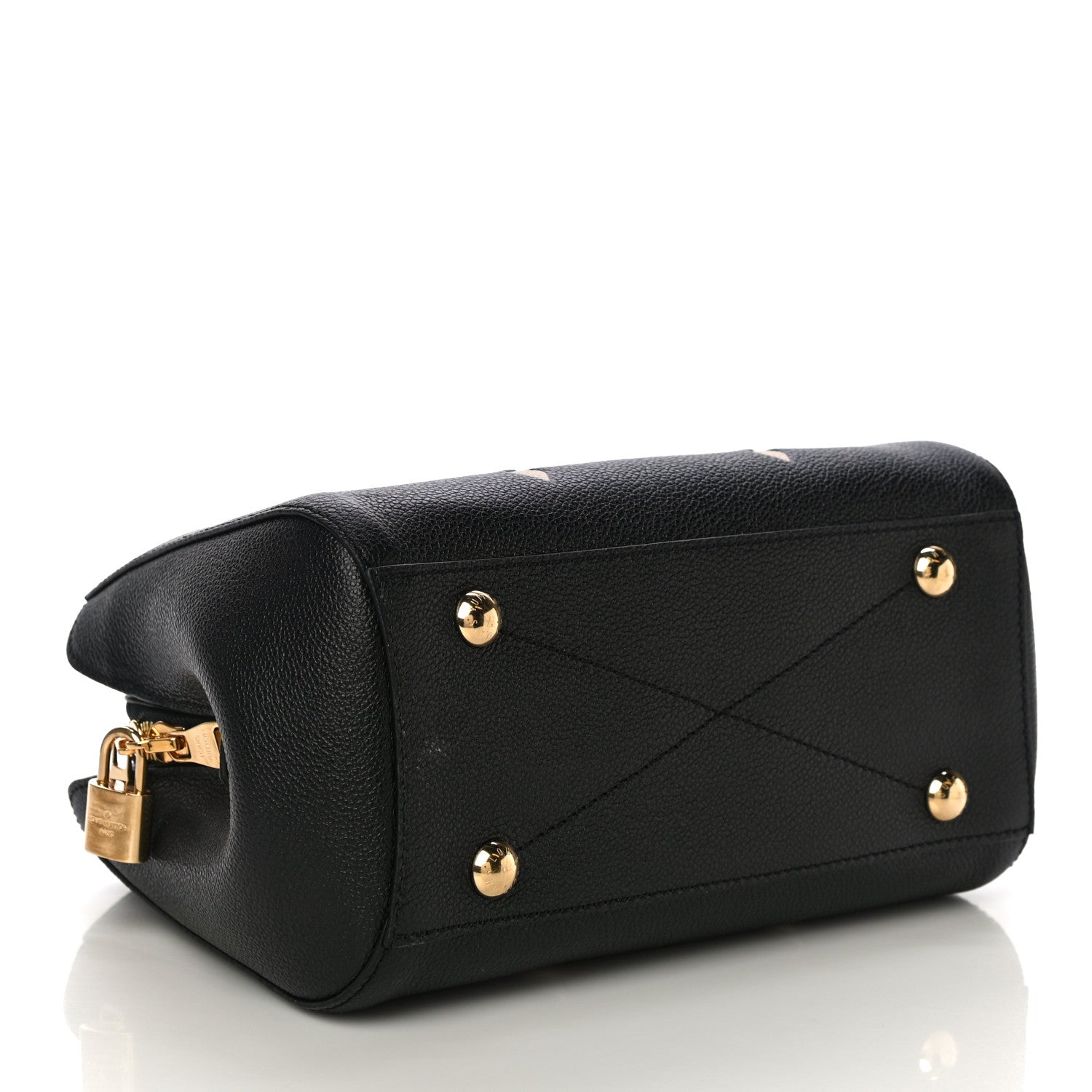 Louis Vuitton Empreinte Monogram Giant Montaigne BB Black Beige 4 of 9