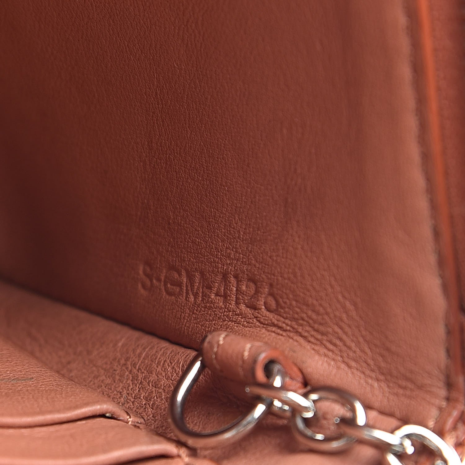 Celine Lambskin Bi-Color Solo Coin Card Case Terracotta Navy 8 of 11