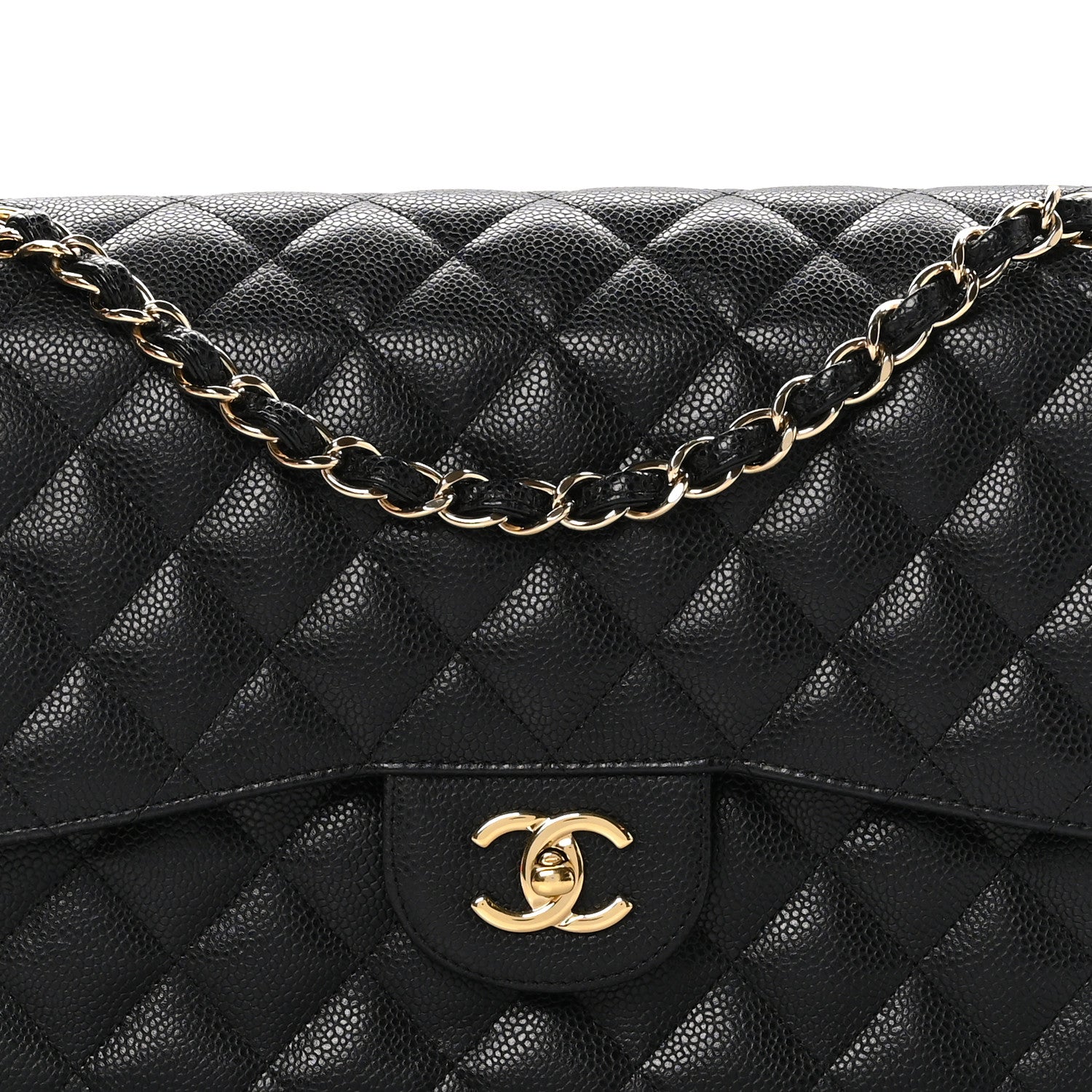 Chanel Caviar Quilted Jumbo Double Flap Black 8 of 11