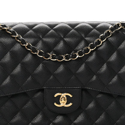 Chanel Caviar Quilted Jumbo Double Flap Black 8 of 11