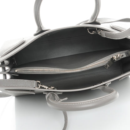 Saint Laurent Grained Calfskin Topstitch Small Sac De Jour Grey 6 of 8