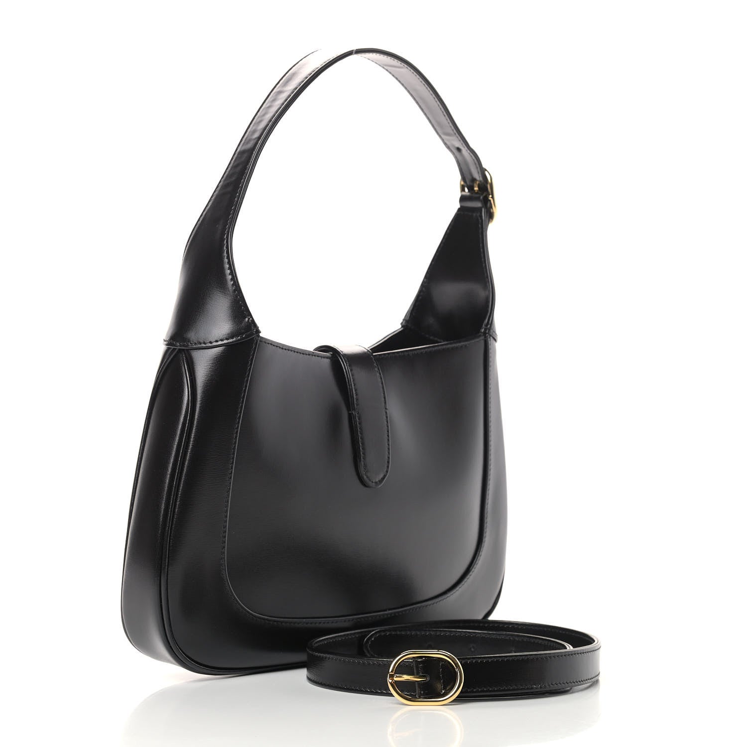 Gucci Boarded Dyana Lux Calfskin Small Jackie 1961 Hobo Black 3 of 11