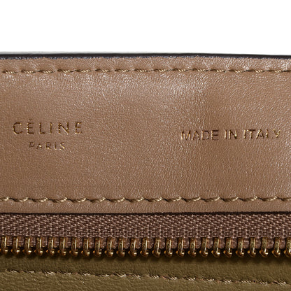 Celine Calfskin Suede Medium Tri-Color Trapeze Olive 7 of 9