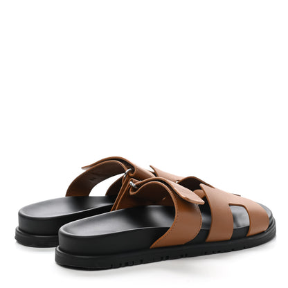 Hermes Calfskin Womens Chypre Sandals 37 Naturel 4 of 9