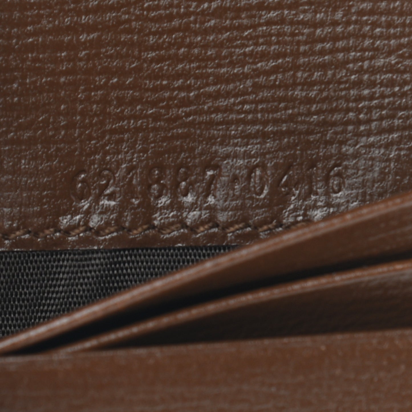 GG Supreme Monogram Horsebit 1955 Card Case Wallet Beige Ebony Brown Sugar
