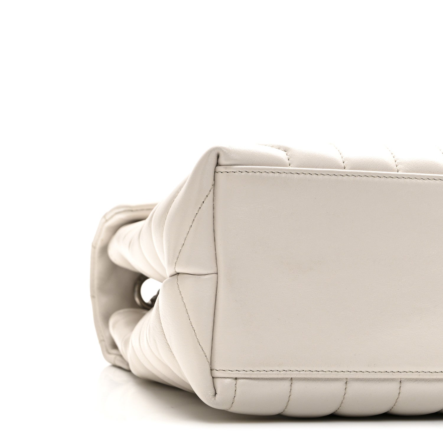 Saint Laurent Calfskin Y Quilted Monogram Medium Loulou Chain Satchel Crema Soft 9 of 11