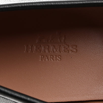 Hermes Goatskin Womens Paris Loafers 38 Black 6 of 9