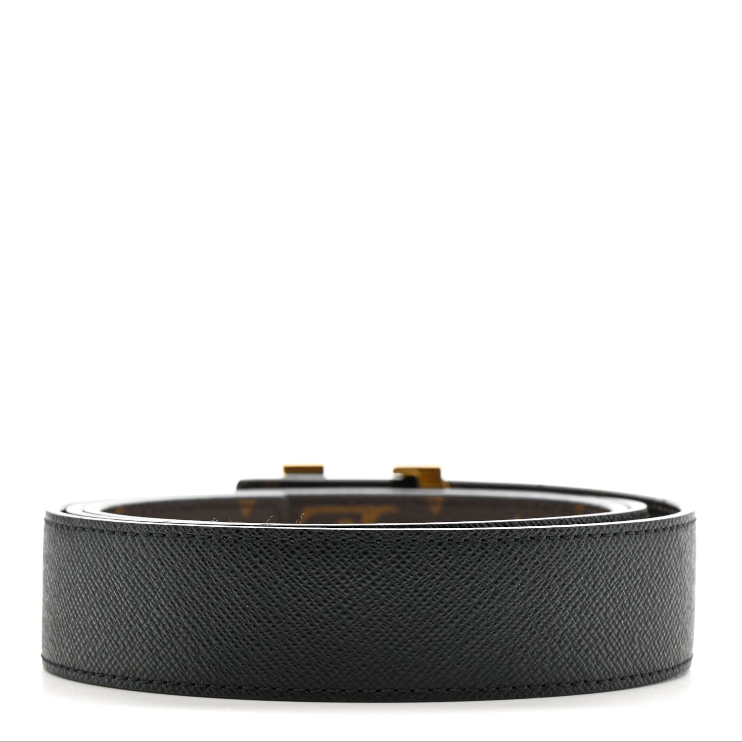 Louis Vuitton Calfskin Monogram 30mm LV Initiales Reversible Belt 90 36 Black 4 of 8