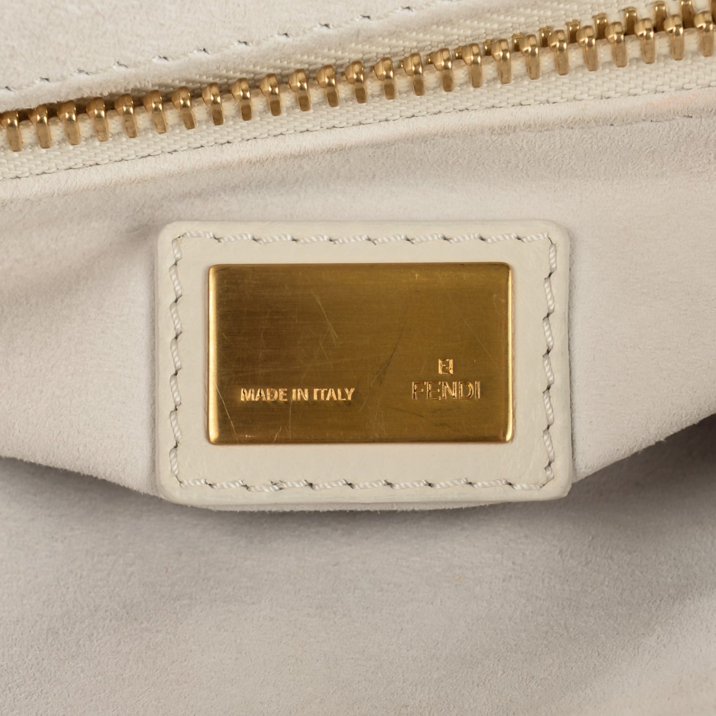 Vitello Calfskin Medium Peekaboo Iconic Satchel Milk White