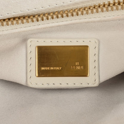 Fendi Vitello Calfskin Medium Peekaboo Iconic Satchel Milk White 6 of 9