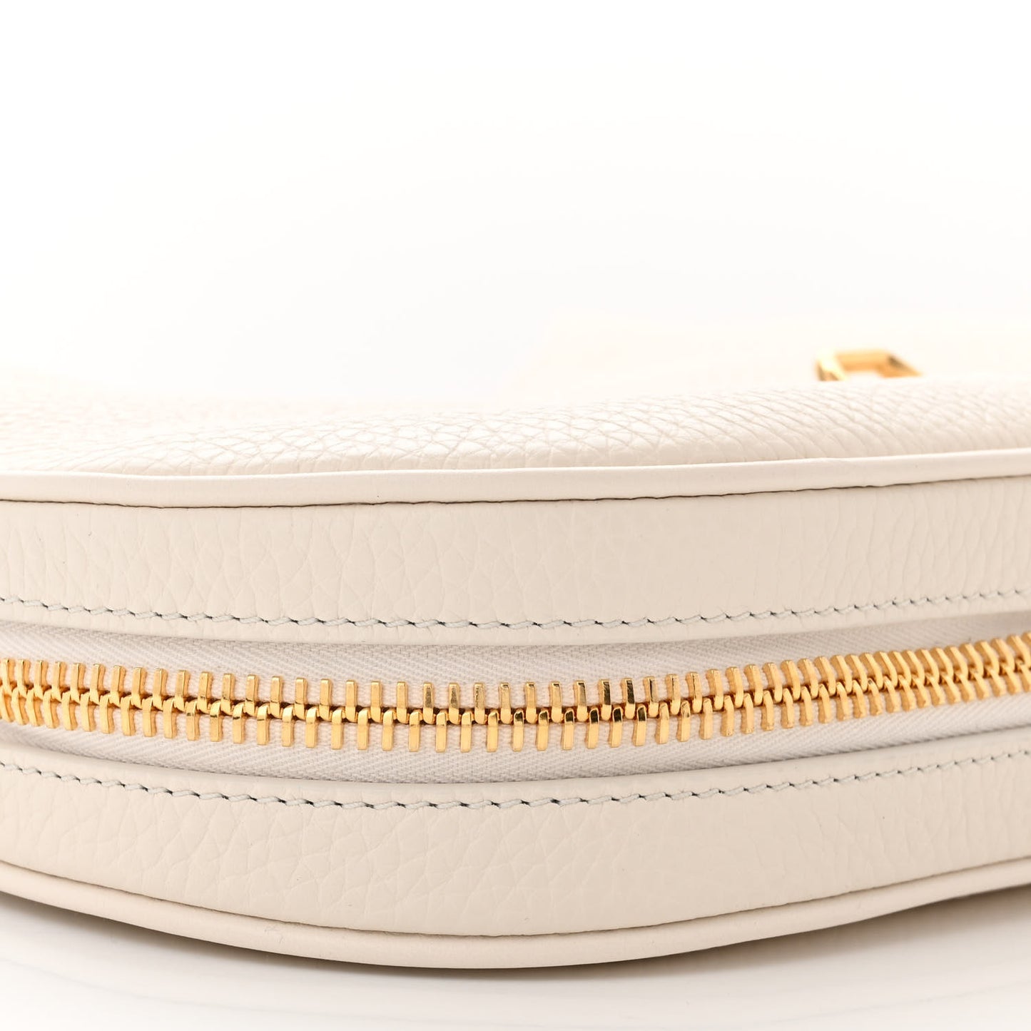 Pebbled Calfskin Monarch Hobo Bag Chalk