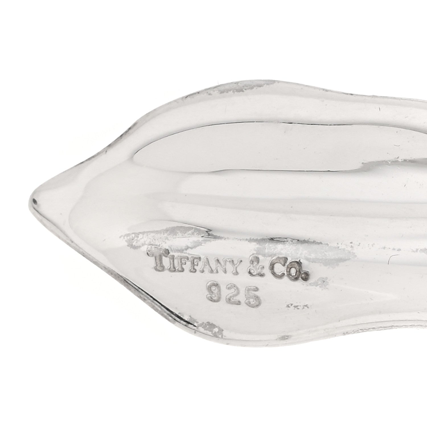 Tiffany Sterling Silver Elsa Peretti Nature Leaf Drop Earrings 4 of 4