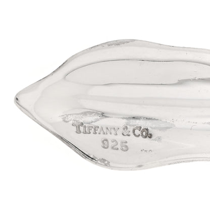 Tiffany Sterling Silver Elsa Peretti Nature Leaf Drop Earrings 4 of 4