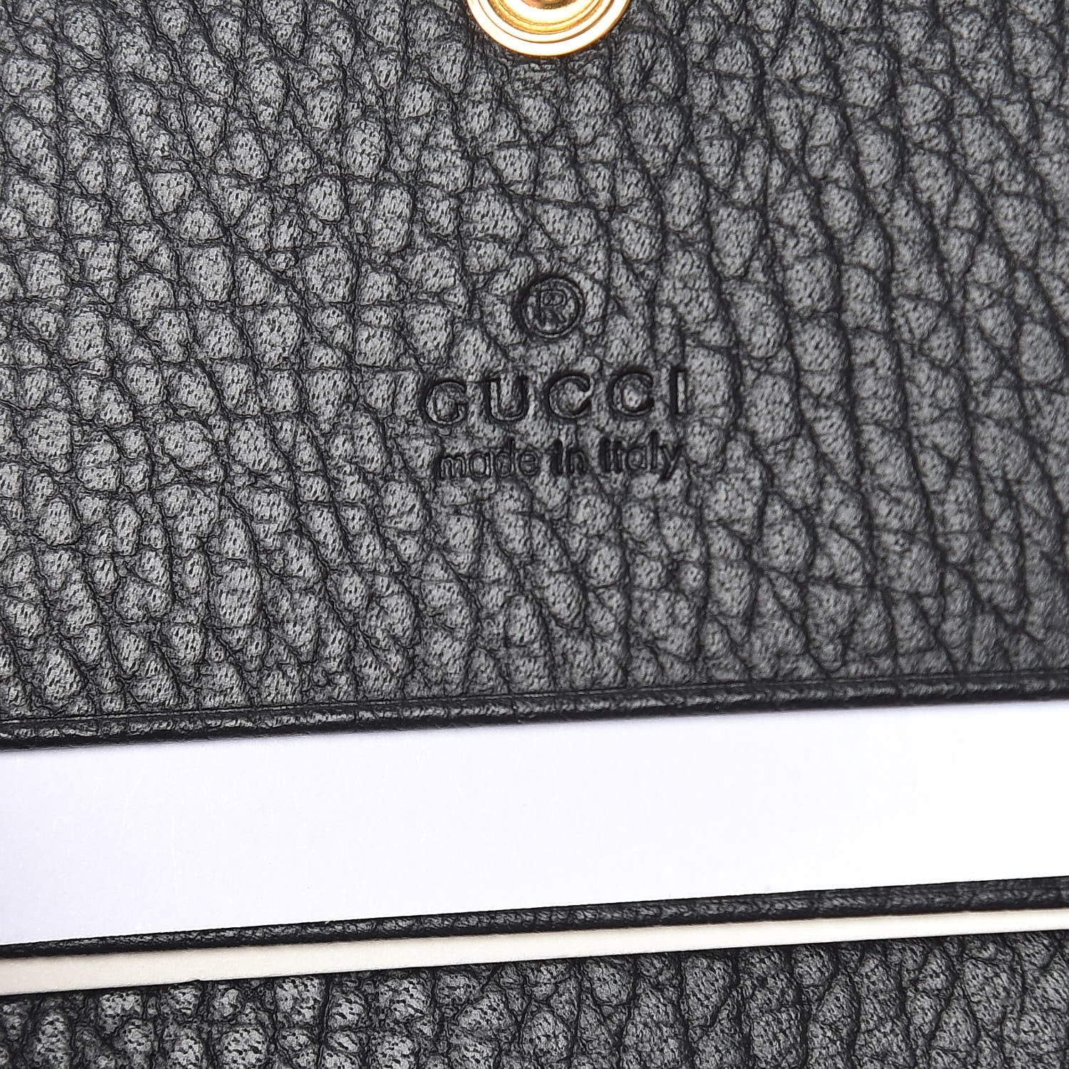Gucci Pebbled Calfskin GG Marmont Card Case Black 6 of 8