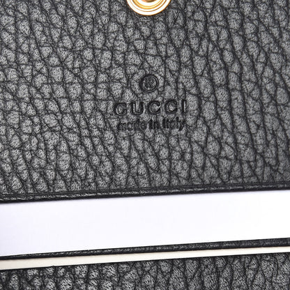 Gucci Pebbled Calfskin GG Marmont Card Case Black 6 of 8