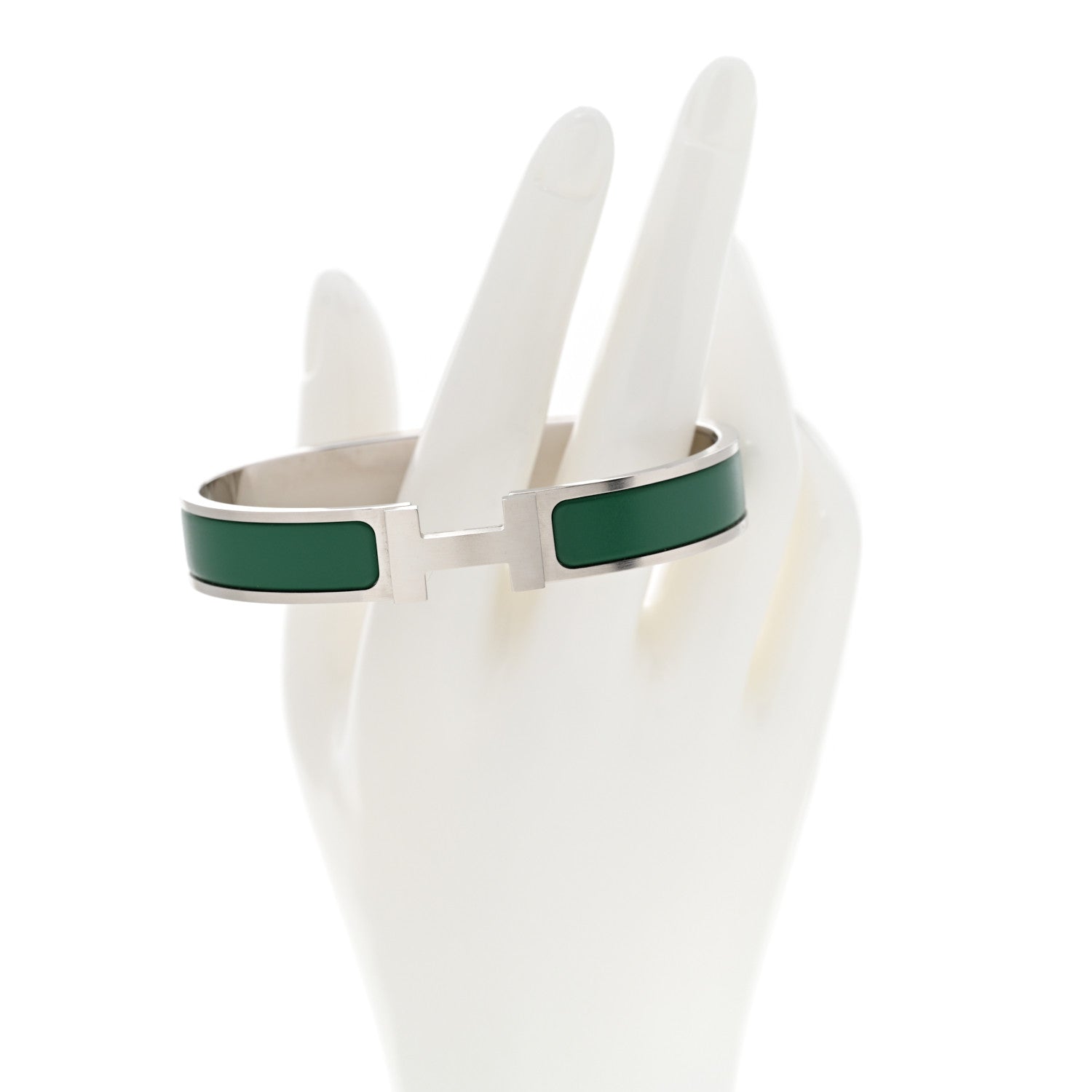 Hermes Narrow Enamel Clic Clac HH Bracelet GM Menthe 2 of 4