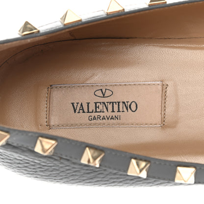 Valentino Garavani Pebbled Calfskin Rockstud Ballerina Flats 40 Light Stone 7 of 7