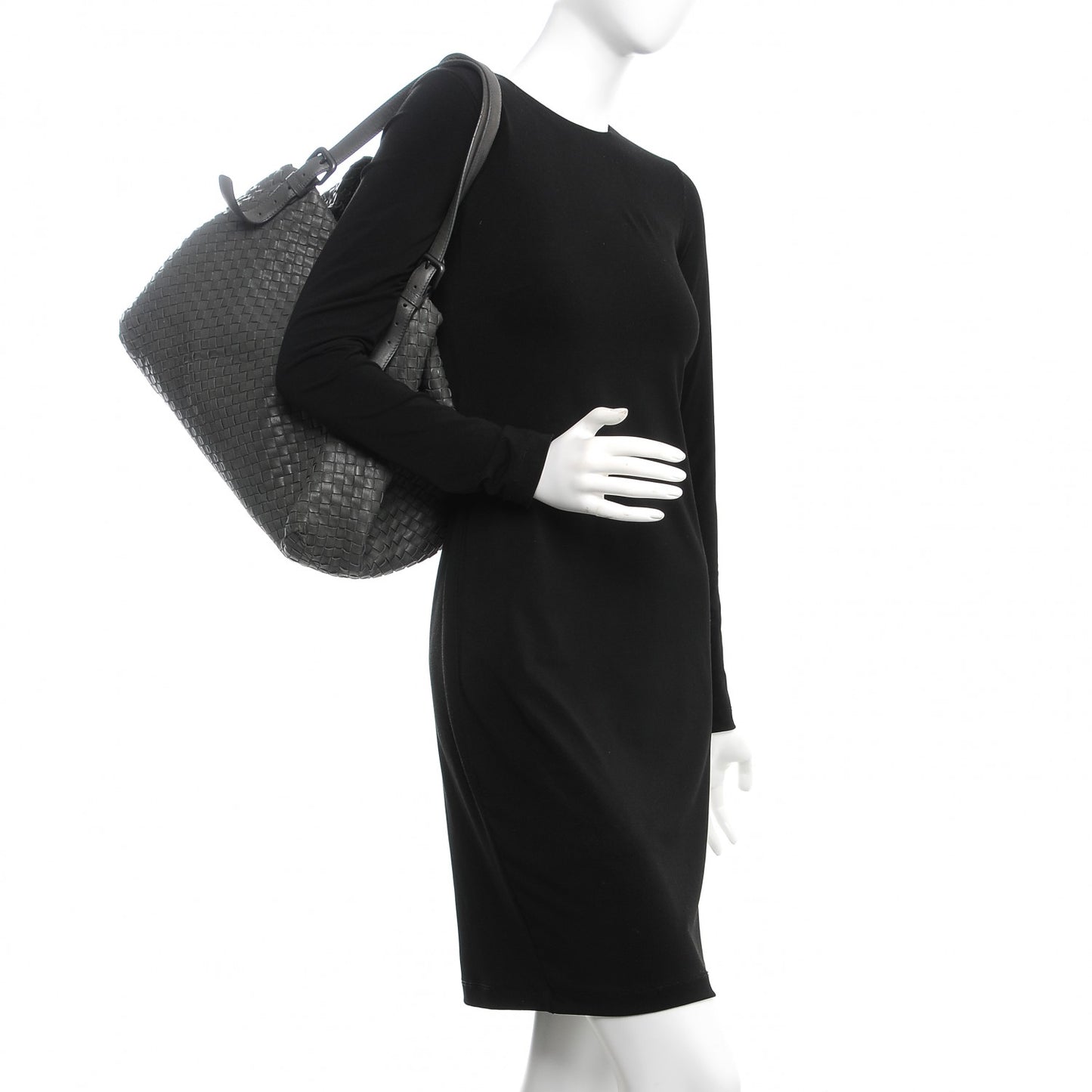 Nappa Intrecciato Large Seamless Tote New Light Grey
