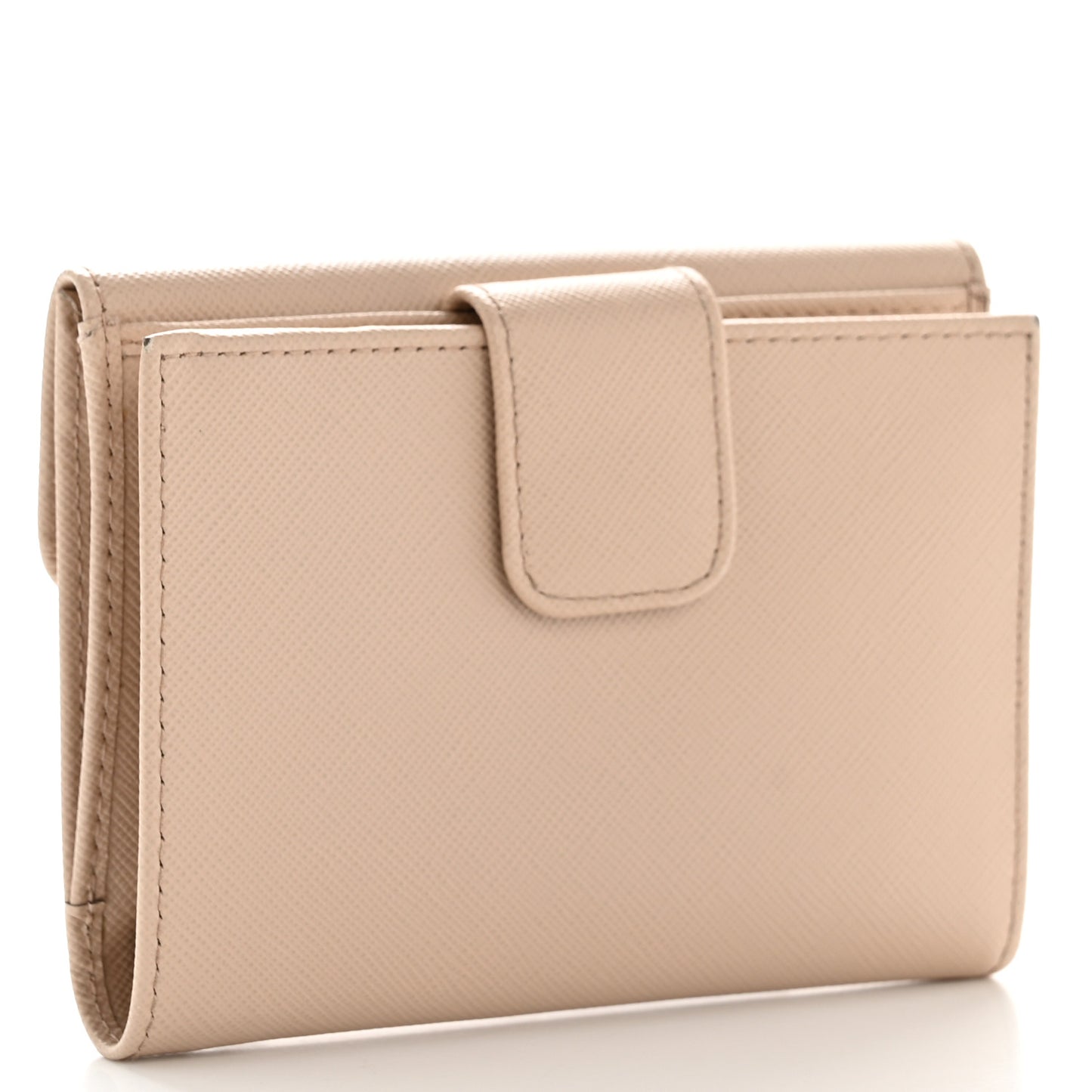 Saffiano Metal Compact Flap Wallet Cipria