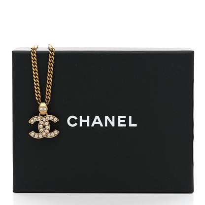 Chanel Crystal CC Necklace Gold 6 of 6