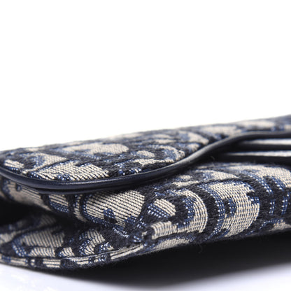 Christian Dior Oblique Nano Saddle Chain Pouch Blue 8 of 11