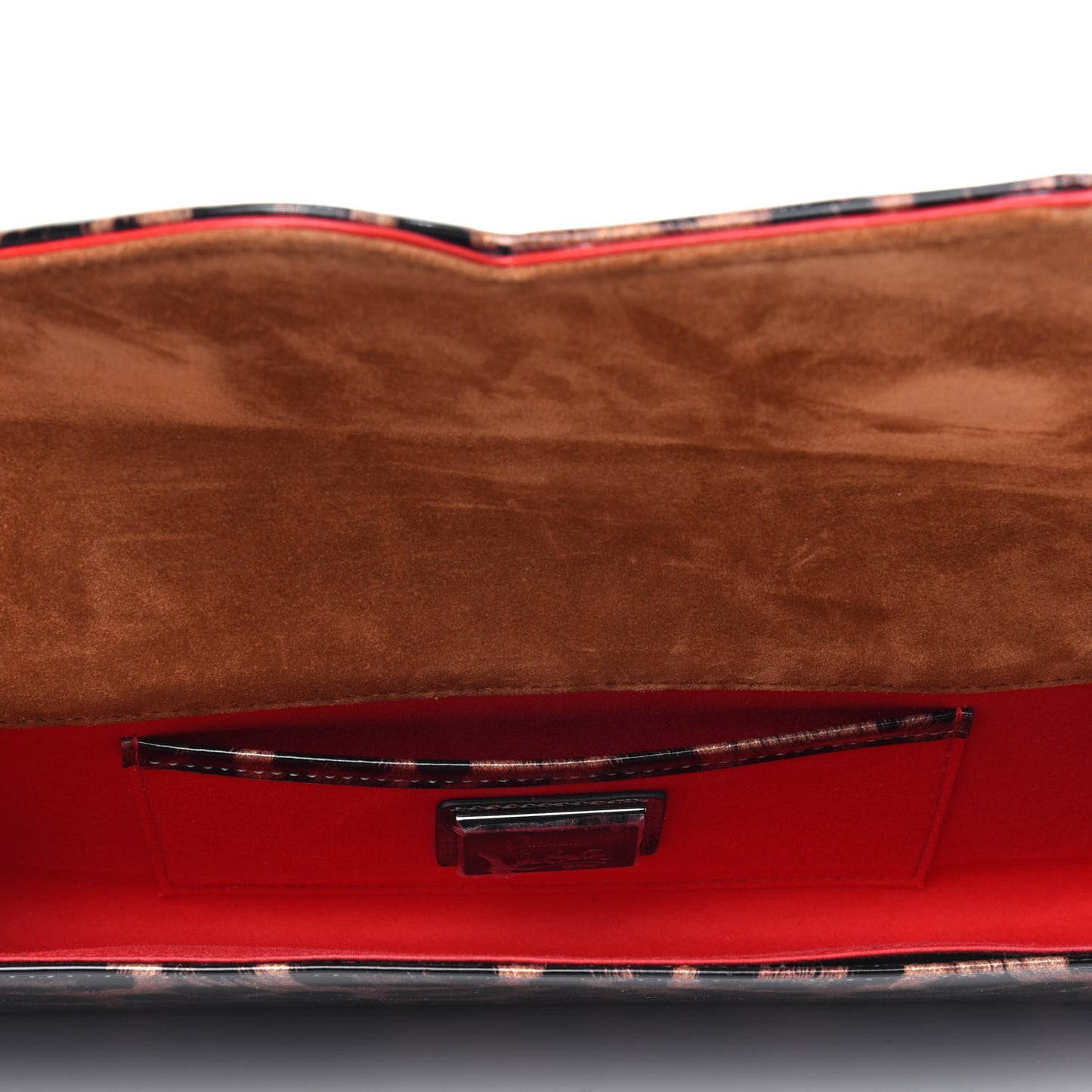 Patent Leopard So Kate Baguette Clutch Gold