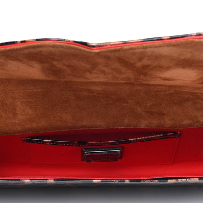 Christian Louboutin Patent Leopard So Kate Baguette Clutch Gold 5 of 11