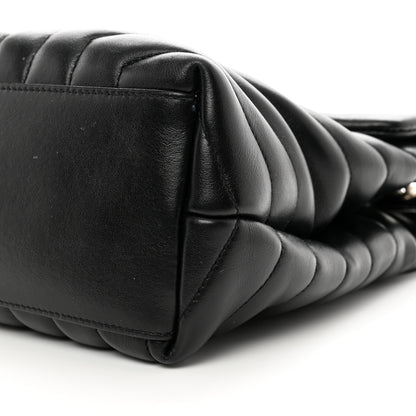 Saint Laurent Calfskin Y Quilted Monogram Medium Loulou Chain Satchel Black 11 of 12