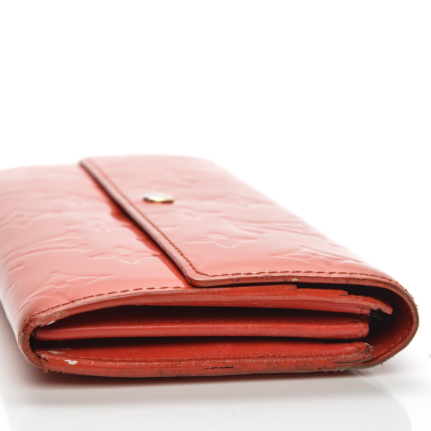 Louis Vuitton Vernis Sarah Wallet Orange Sunset 10 of 10