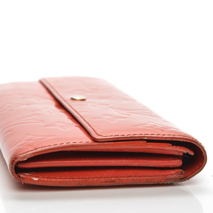 Louis Vuitton Vernis Sarah Wallet Orange Sunset 10 of 10