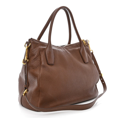Prada Vitello Daino Shoulder Bag Tabacco 2 of 13