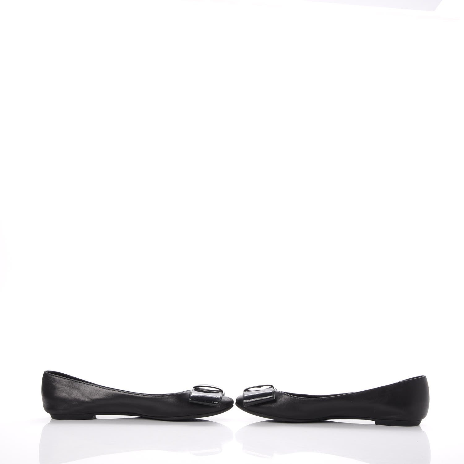 Louis Vuitton Calfskin Patent Bow Ballet Flats 36.5 Black 6 of 12