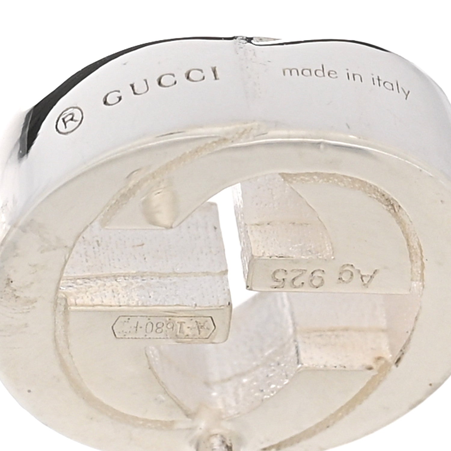Gucci Sterling Silver Interlocking GG Stud Earrings 4 of 5