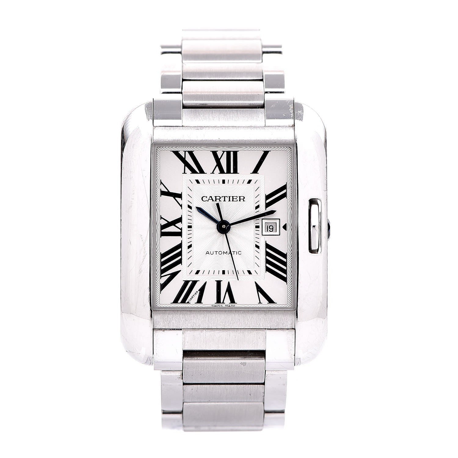 Cartier Stainless Steel Tank Anglaise Automatic Watch 1 of 6
